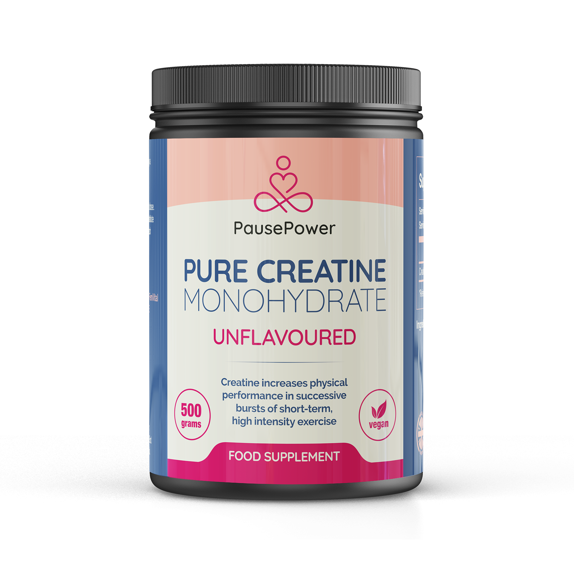 PausePower pure creatine for menopause unflavoured tub